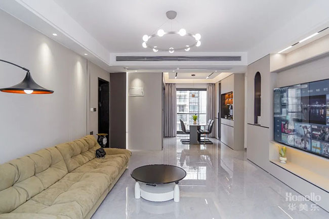 142㎡現(xiàn)代四居室，演繹時(shí)尚簡(jiǎn)約，締造寧?kù)o雅致